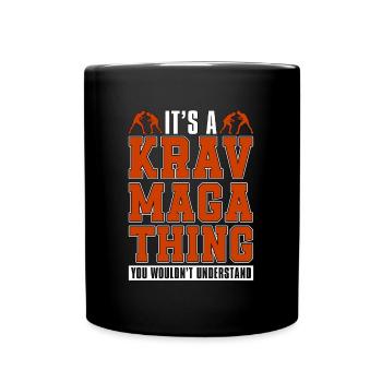 Krav Maga It's A Krav Maga Thing Military Fighter - Full Colour Mug - black - Front