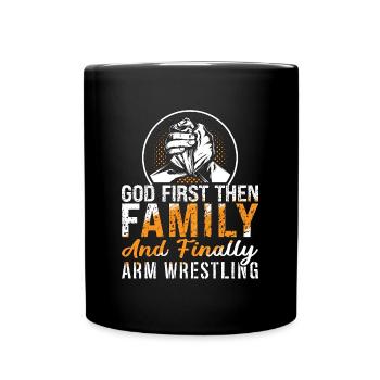 Arm Wrestling God First Puis Love Wrestle Wrestler - Mug uni - noir - Devant