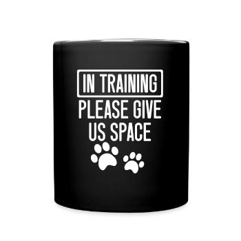 Hundetrainer Pfoten - Tasse einfarbig - Schwarz - Vorne