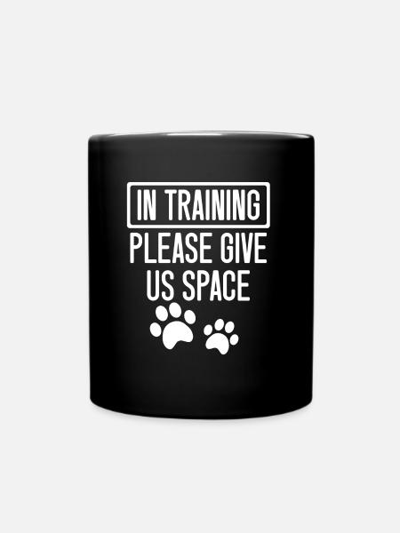 Hundetrainer Pfoten - Tasse einfarbig - Schwarz