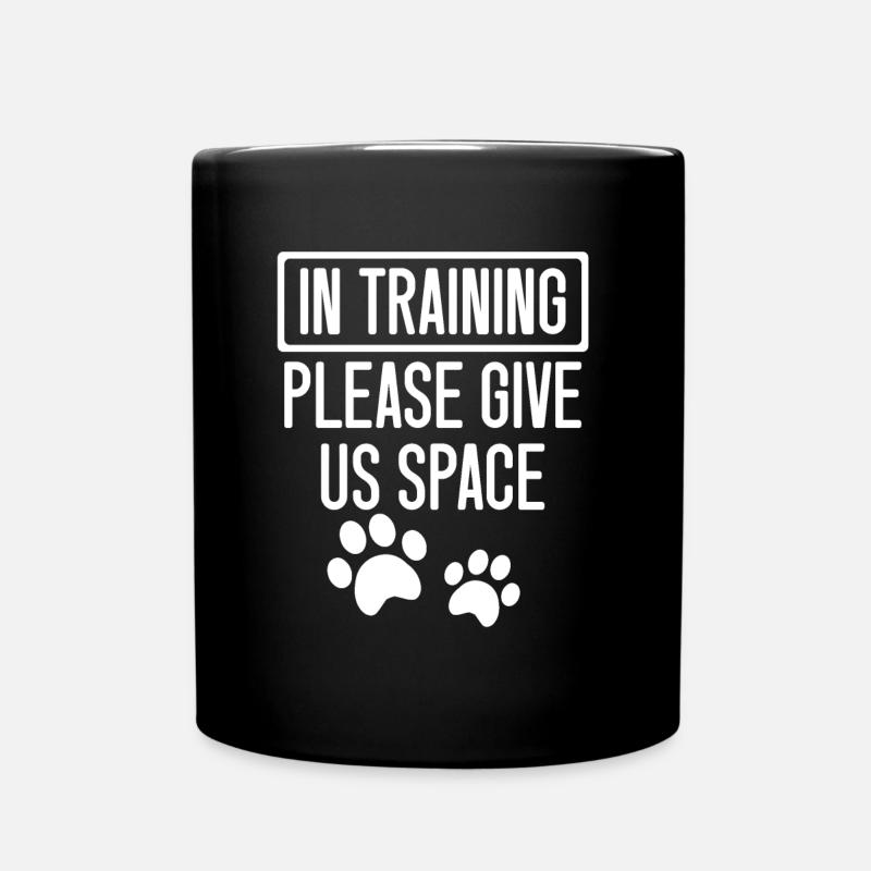 Hundetrainer Pfoten - Tasse einfarbig - Schwarz