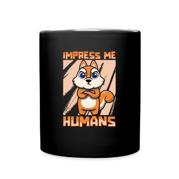 Eichhörnchen - Tasse einfarbig - Schwarz - Vorne