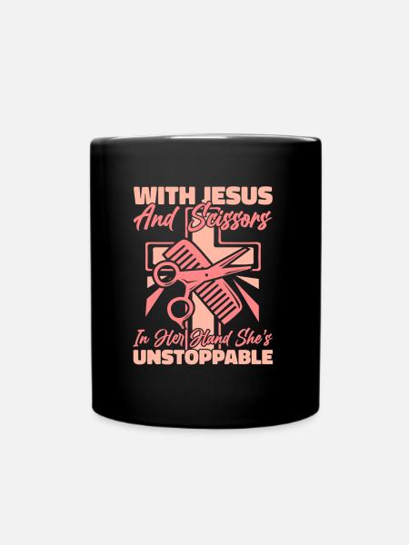 Coiffeur Coiffeur Jésus - Mug uni - noir