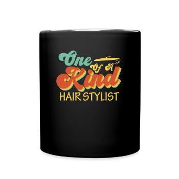 Friseur Hairstylist - Tasse einfarbig - Schwarz - Vorne