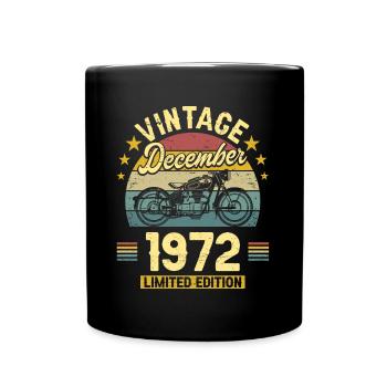 Vintage Décembre 1972 50 Ans Anniversaire - Mug uni - noir - Devant