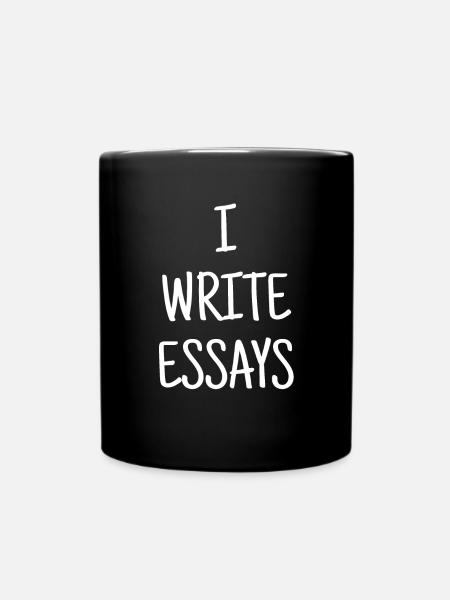 I Write Essays. Author Writer - Full Colour Mug - black