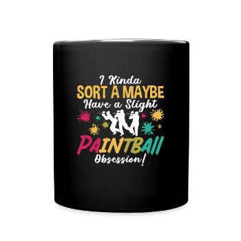 Paintball I Kinda Sorta Paint Gun Paintball Player - Full Colour Mug - black - Front
