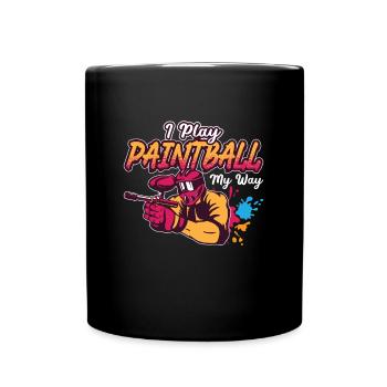 Paintball I Play Paintball Airgun Paintball Player - Tasse einfarbig - Schwarz - Vorne