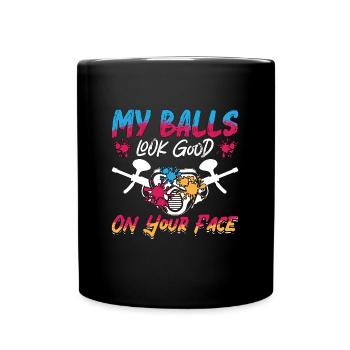 Paintball My Balls Look Splatter Paintball Player - Tasse einfarbig - Schwarz - Vorne