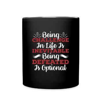 Arm Wrestling Being Challenge In Wrestle Wrestler - Full Colour Mug - black - Front