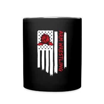 Bras de fer Cool Bras de fer Muscles Lutteur - Mug uni - noir - Devant