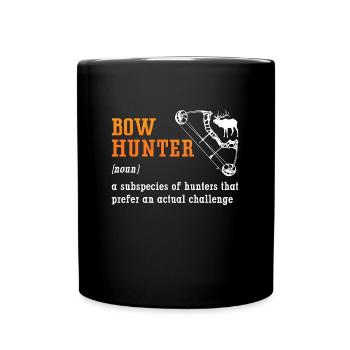 Bowhunting A Hunters That Target Longbow Bowhunter - Tasse einfarbig - Schwarz - Vorne