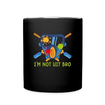 Paintball I'm Not Hit Retro Shoot Paintball Player - Full Colour Mug - black - Front