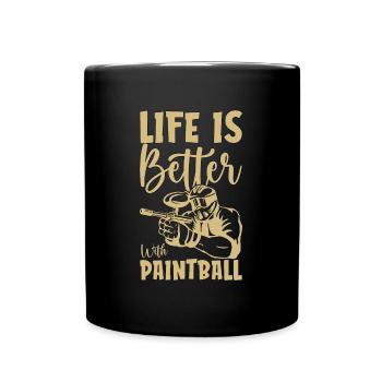 La vie de paintball est meilleure avec Paintballing Player - Mug uni - noir - Devant