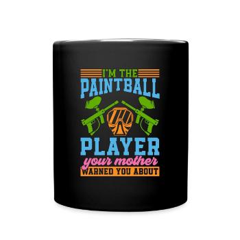 Paintball Je suis le joueur de paintball Splatter Player - Mug uni - noir - Devant