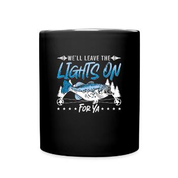 Bowfishing We'll Leave The Bow Fisherman Bowfisher - Full Colour Mug - black - Front