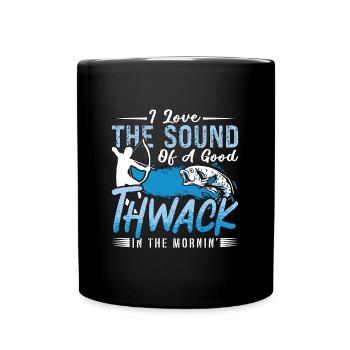 Bowfishing I Love The Sound Of Fisherman Bowfisher - Full Colour Mug - black - Front