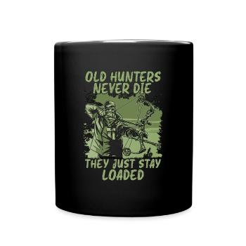 Bowhunting Old Hunters Never Shooting Bowhunter - Tasse einfarbig - Schwarz - Vorne