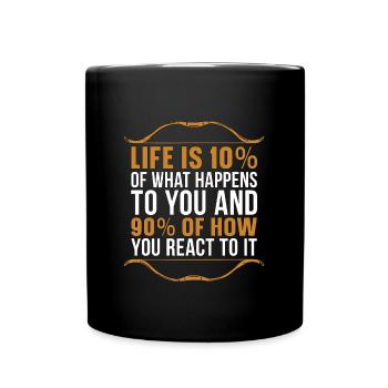 Bowhunting Life Is 10% Of What Shooting Bowhunter - Full Colour Mug - black - Front