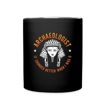 Archéologie Archéologue Il creuse Archéologue - Mug uni - noir - Devant