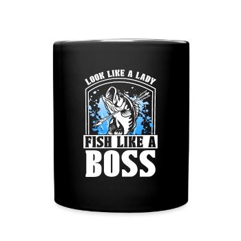 Bowfishing Look Like A Bow Hunting Sport Bowfisher - Full Colour Mug - black - Front