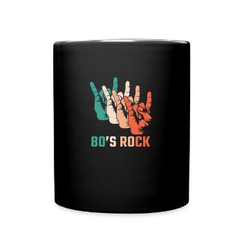 Devise des années 80 - Style des années 80 - Le meilleur des années 80 - Mug uni - noir - Devant