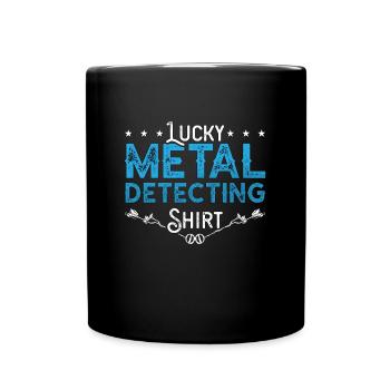 Détecteur de Lucky Metal Detection Shirt Retro Dig - Mug uni - noir - Devant