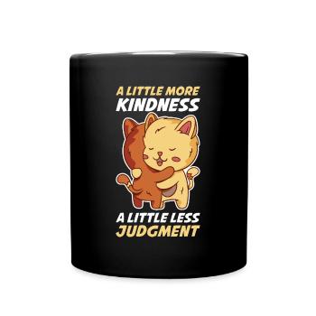 Un peu plus de gentillesse Gentillesse Cadeau - Mug uni - noir - Devant