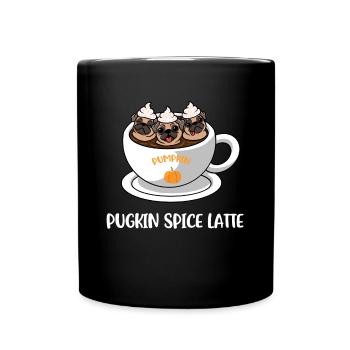Pugkin Spice Latte Thanksgiving cadeau - Mug uni - noir - Devant
