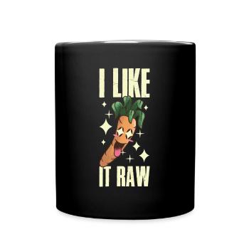 I Like It Karotte Geschenk - Tasse einfarbig - Schwarz - Vorne
