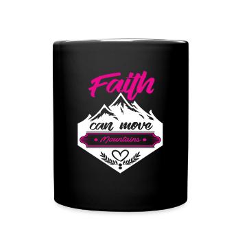 Versets bibliques Montagnes de la foi - Mug uni - noir - Devant