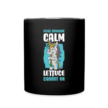 Romaine Calm Lettuce Carrot On carrot gift - Full Colour Mug - black - Front