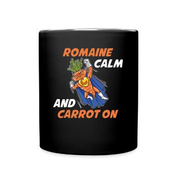 Romaine Calm And Carrot On Carrot Gift - Full Colour Mug - black - Front
