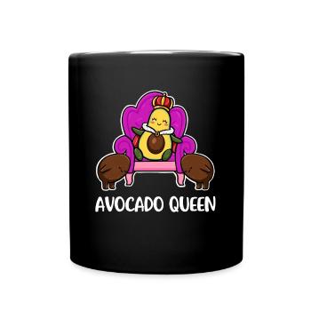 Avocado Queen Avocado Gift - Full Colour Mug - black - Front