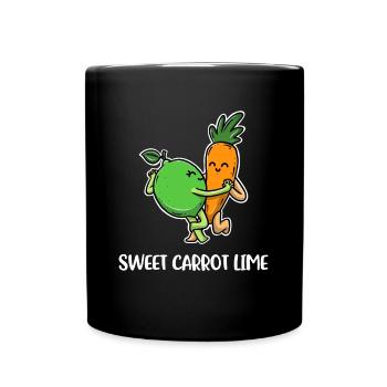 Carotte douce citron vert Carotte Cadeau - Mug uni - noir - Devant
