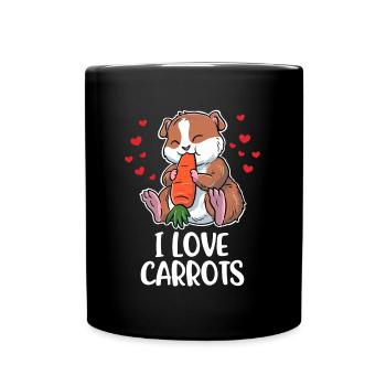J’aime les carottes Cadeau aux carottes - Mug uni - noir - Devant