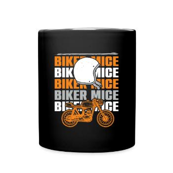 Devis motard motard - Mug uni - noir - Devant