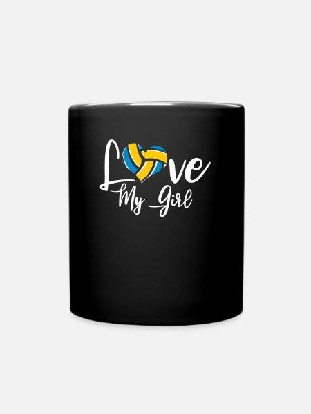 Volleyball Volleyball Joueur de volleyball Maman Love My Girl - Mug uni - noir