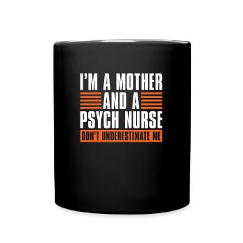 Krankenschwester - Tasse einfarbig - Schwarz - Vorne
