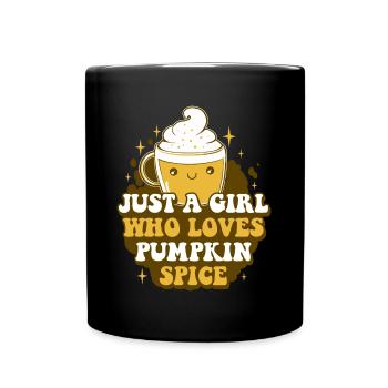 Fille qui aime Pumpkin Spice Pumpkin Cadeau - Mug uni - noir - Devant