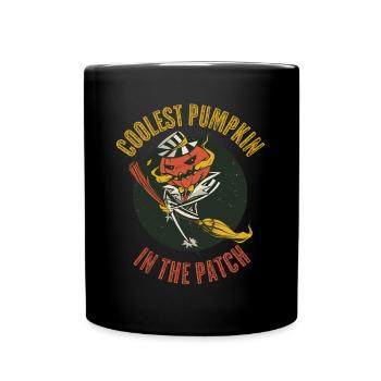 Coolest Pumpkin In The Patch Pumpkin Gift - Full Colour Mug - black - Front