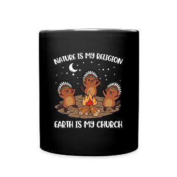Nature My Religion Native Americans Gift - Full Colour Mug - black - Front
