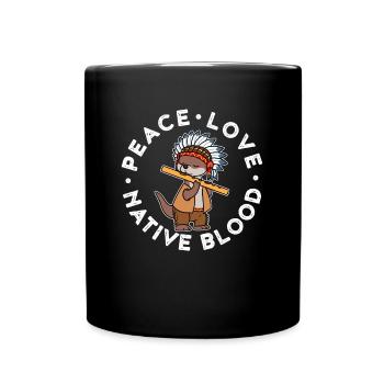 Native Blood Native Americans Gift - Full Colour Mug - black - Front