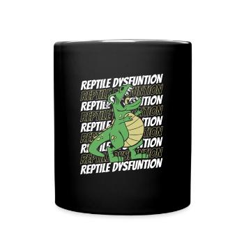 Drôle de dinosaure Trex Reptile Dysfunction - Mug uni - noir - Devant