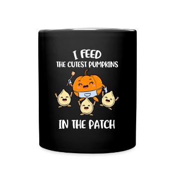 I Feed The Cutest Pumpkins Pumpkin Gift - Full Colour Mug - black - Front