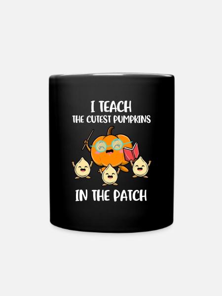 J’enseigne le cadeau de citrouille le plus mignon des citrouilles - Mug uni - noir