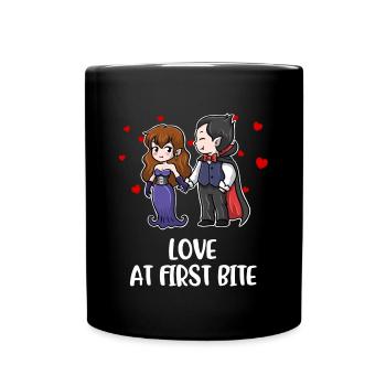 Vampire Amour à la première bouchée Vampire Cadeau - Mug uni - noir - Devant