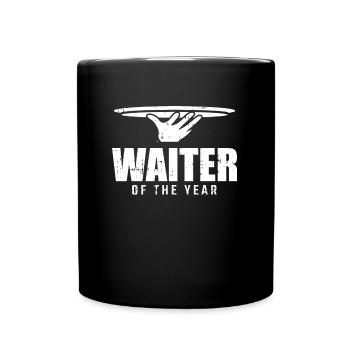 Kellner Kellnerin Service - Tasse einfarbig - Schwarz - Vorne