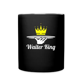 Serveur Serveuse King - Mug uni - noir - Devant