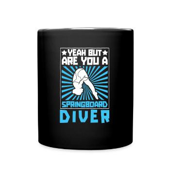 Plongeur de plongée drôle - Mug uni - noir - Devant
